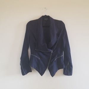 Faux suede blazer